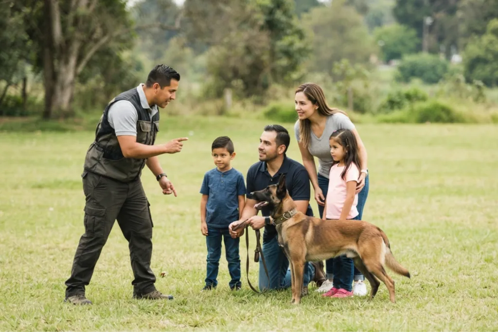 Family protection dog training
